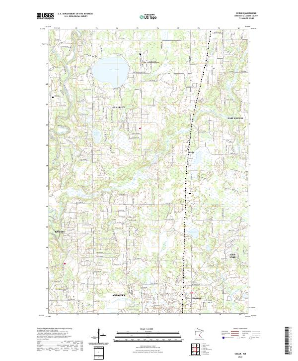 Cedar, MN — USGS 7.5-minute topo (2022)
