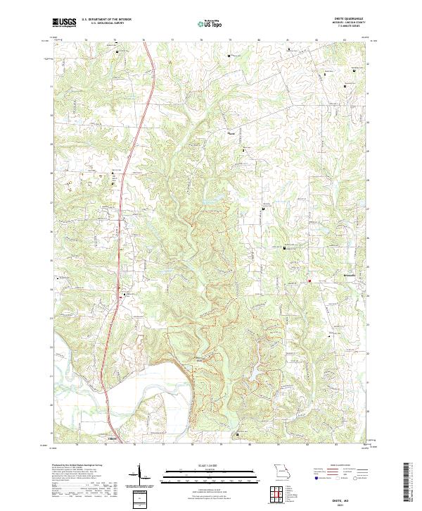 Okete, MO — USGS 7.5-minute topo (2021)