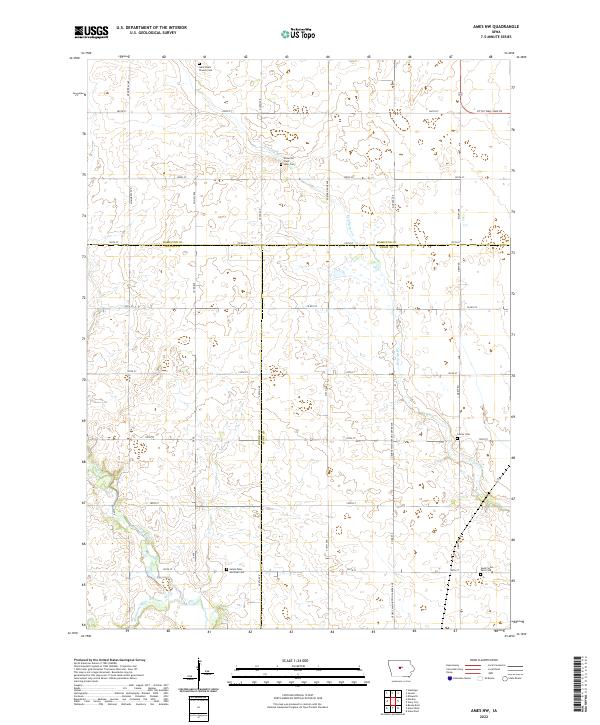 Ames NW, IA — USGS 7.5-minute topo (2022)