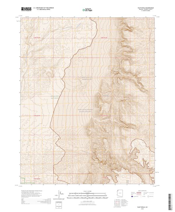 Olaf Knolls, AZ — USGS 7.5-minute topo (2026)