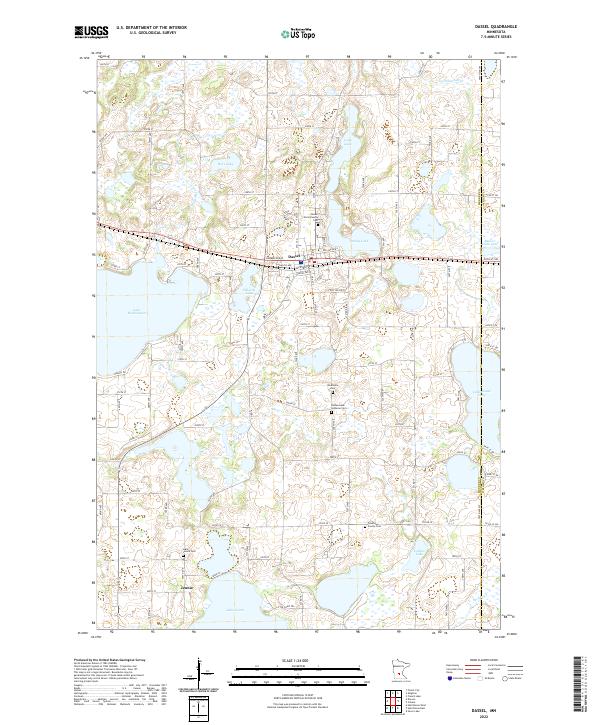 Dassel, MN — USGS 7.5-minute topo (2022)