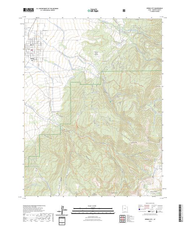 Spring City, UT — USGS 7.5-minute topo (2023)