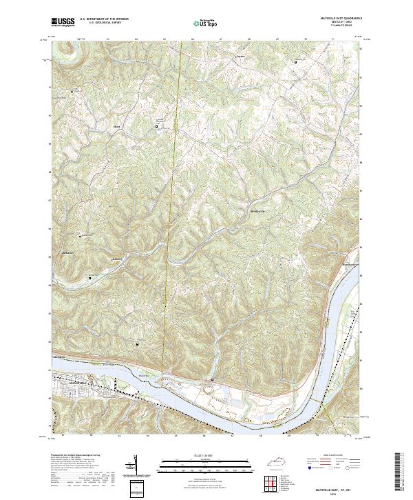 Maysville East, KY-OH — USGS 7.5-minute topo (2022)