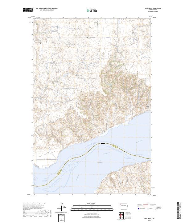 Lake Jessie, ND — USGS 7.5-minute topo (2024)