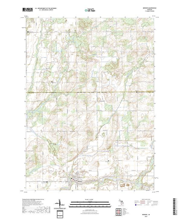 Mendon, MI — USGS 7.5-minute topo (2023)