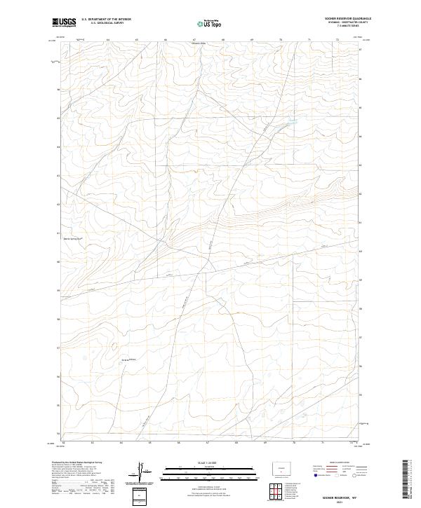 Sooner Reservoir, WY — USGS 7.5-minute topo (2021)