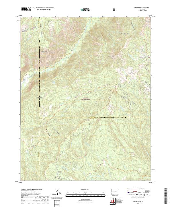 Granite Peak, CO — USGS 7.5-minute topo (2022)