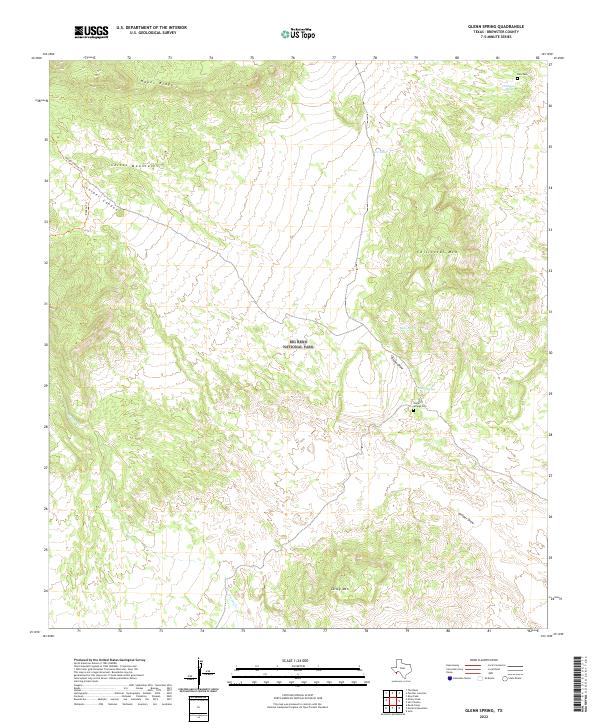 Glenn Spring, TX — USGS 7.5-minute topo (2022)