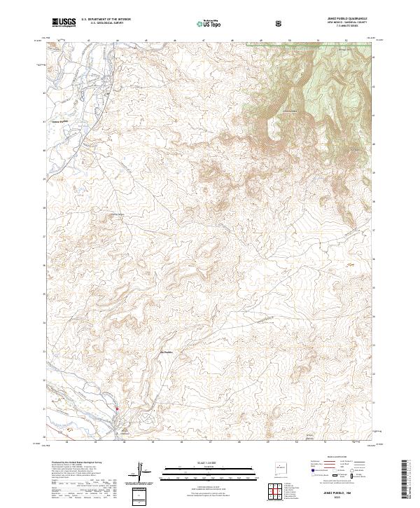 Jemez Pueblo, NM — USGS 7.5-minute topo (2023)