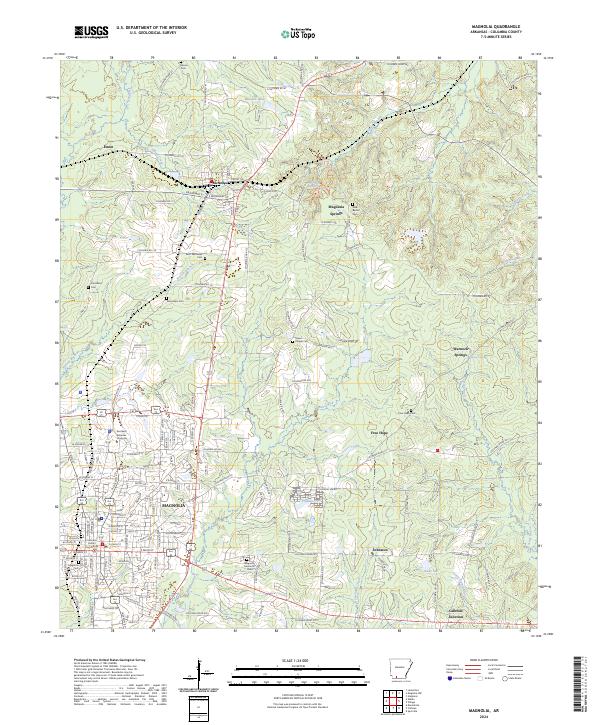 Magnolia, AR — USGS 7.5-minute topo (2024)