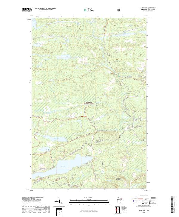 Mark Lake, MN — USGS 7.5-minute topo (2022)