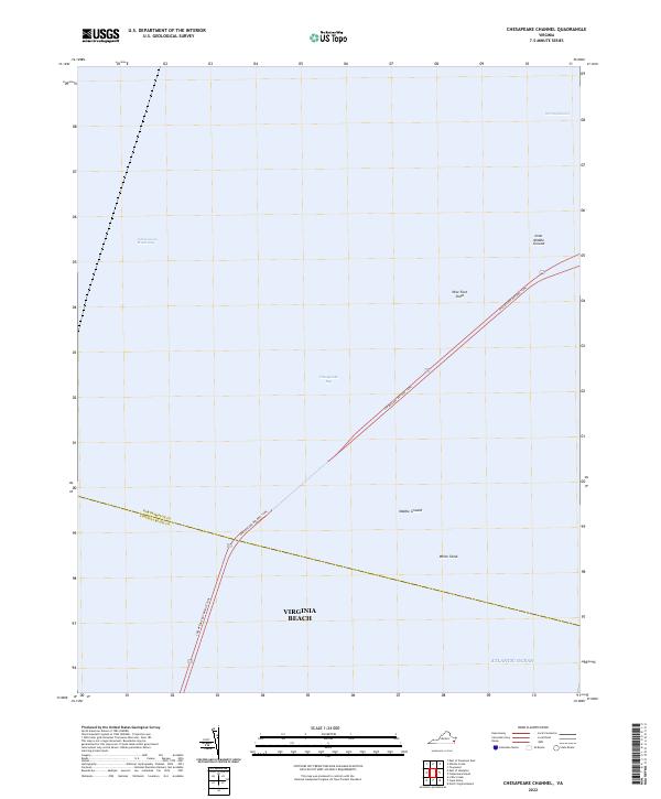 Chesapeake Channel, VA — USGS 7.5-minute topo (2022)