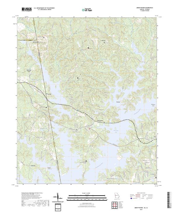 Abbottsford, GA-AL — USGS 7.5-minute topo (2024)