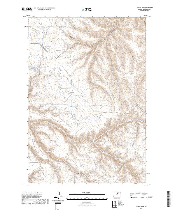 Matney Flat, OR — USGS 7.5-minute topo (2023)