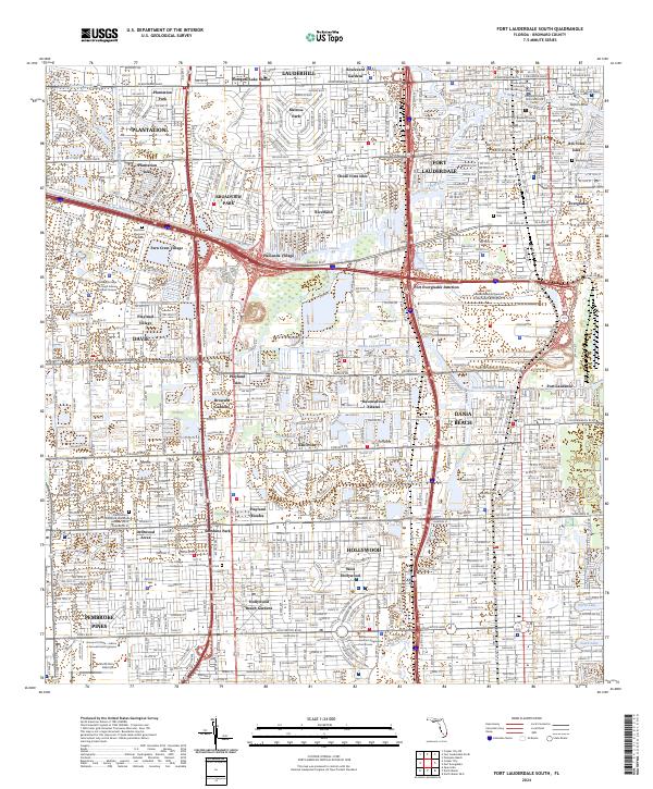 Fort Lauderdale South, FL — USGS 7.5-minute topo (2024)