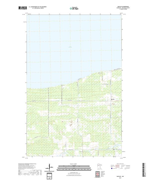 Shotley, MN — USGS 7.5-minute topo (2022)