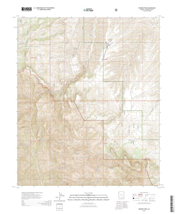 Kennedy Peak, AZ — USGS 7.5-minute topo (2026)