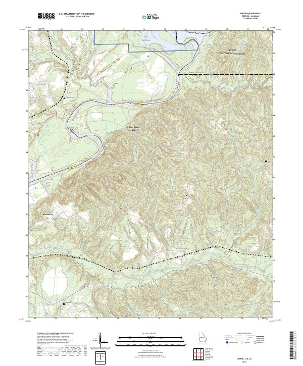 Union, GA-AL — USGS 7.5-minute topo (2024)