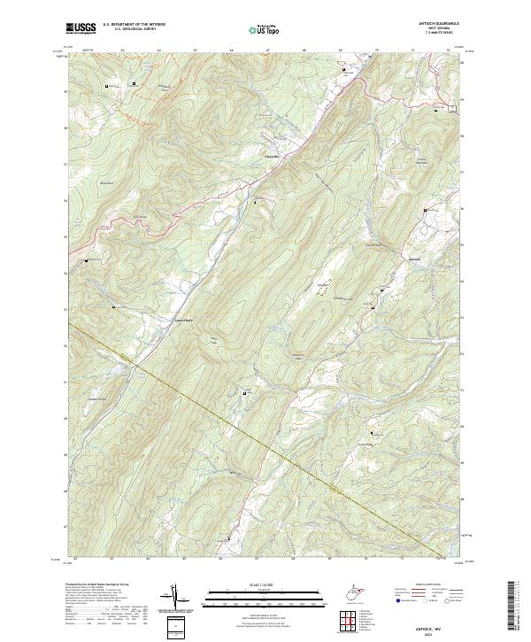 Antioch, WV — USGS 7.5-minute topo (2023)