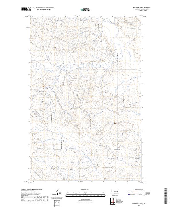 Whiteside Ranch, MT — USGS 7.5-minute topo (2024)