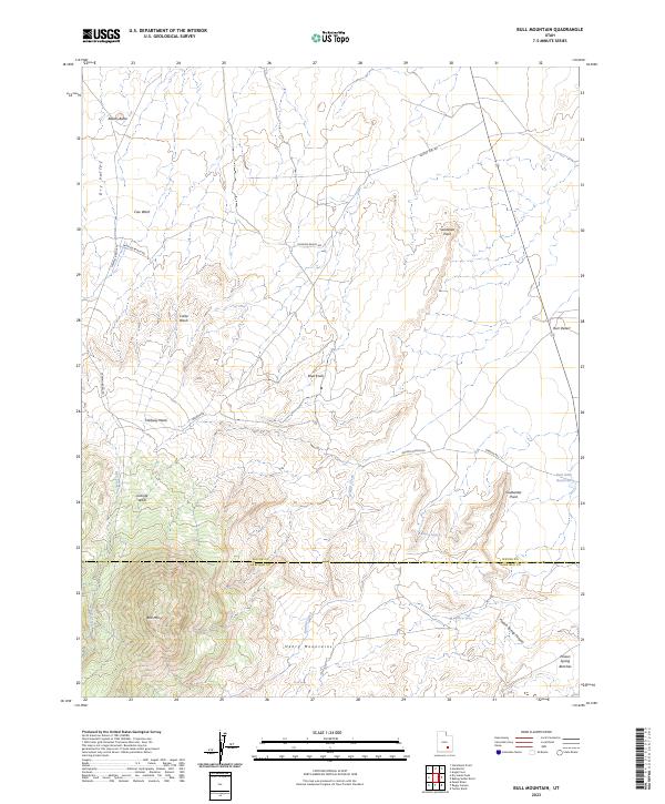 Bull Mountain, UT — USGS 7.5-minute topo (2023)