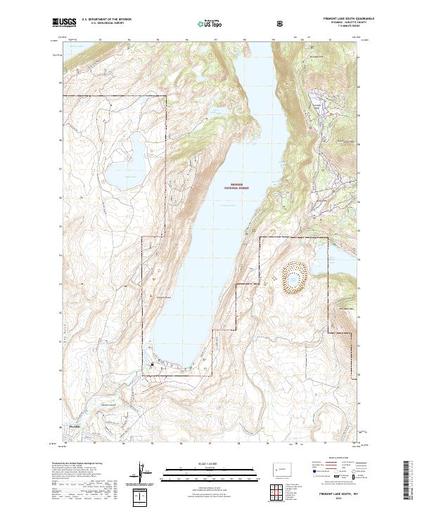 Fremont Lake South, WY — USGS 7.5-minute topo (2021)