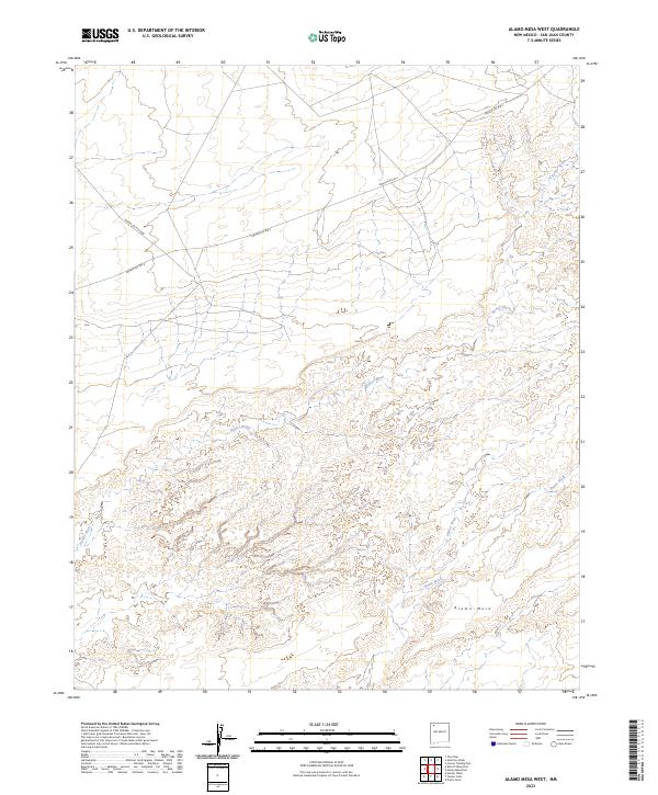 Alamo Mesa West, NM — USGS 7.5-minute topo (2023)