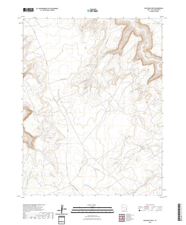 Eightmile Rock, UT — USGS 7.5-minute topo (2023)