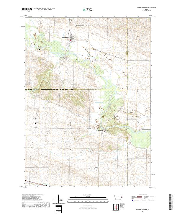 Oxford Junction, IA — USGS 7.5-minute topo (2022)