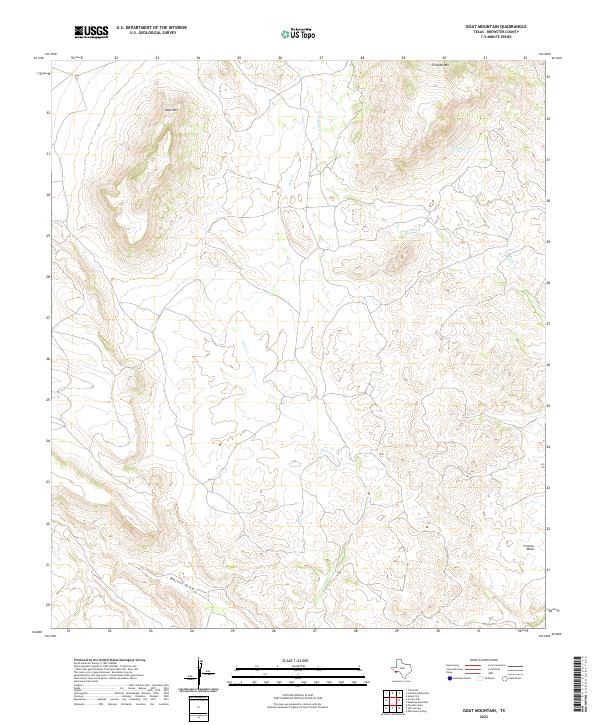 Goat Mountain, TX — USGS 7.5-minute topo (2022)