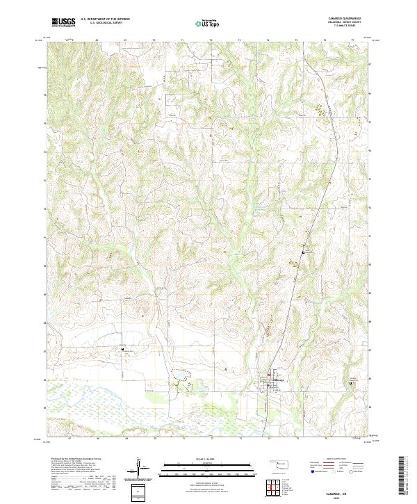 Camargo, OK — USGS 7.5-minute topo (2022)