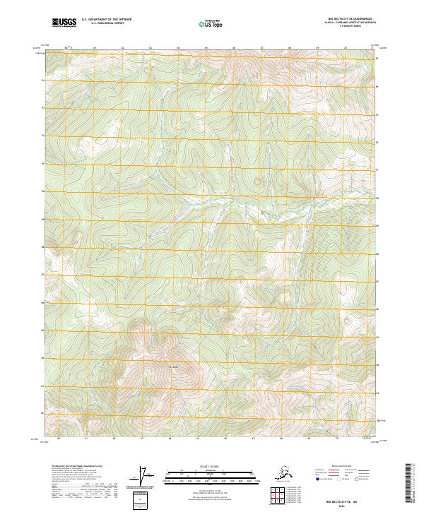 Big Delta D-4 SE, AK — USGS 7.5-minute topo (2024)
