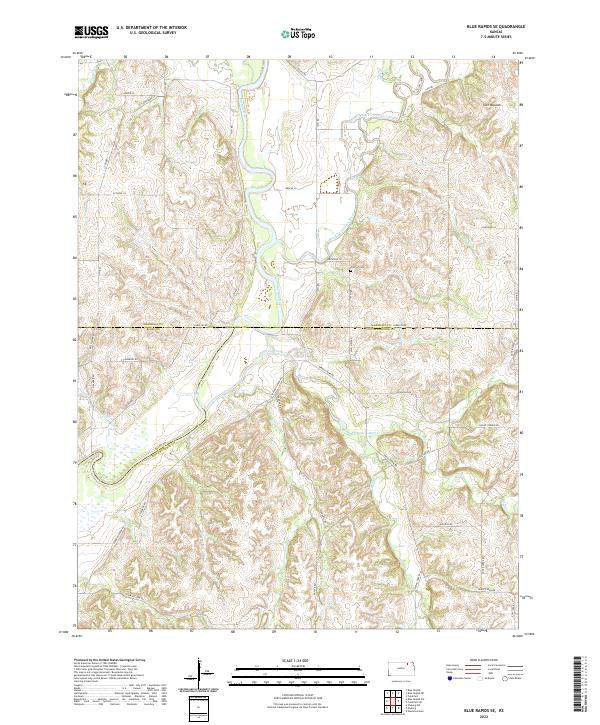 Blue Rapids SE, KS — USGS 7.5-minute topo (2022)
