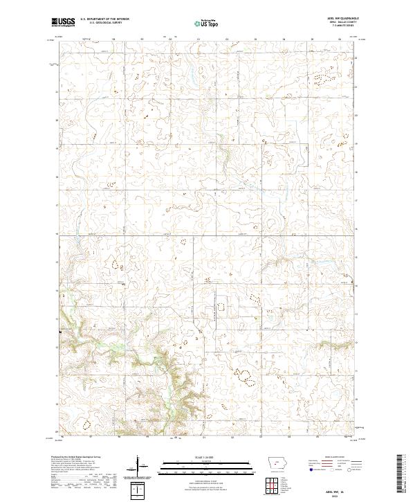 Adel NW, IA — USGS 7.5-minute topo (2022)