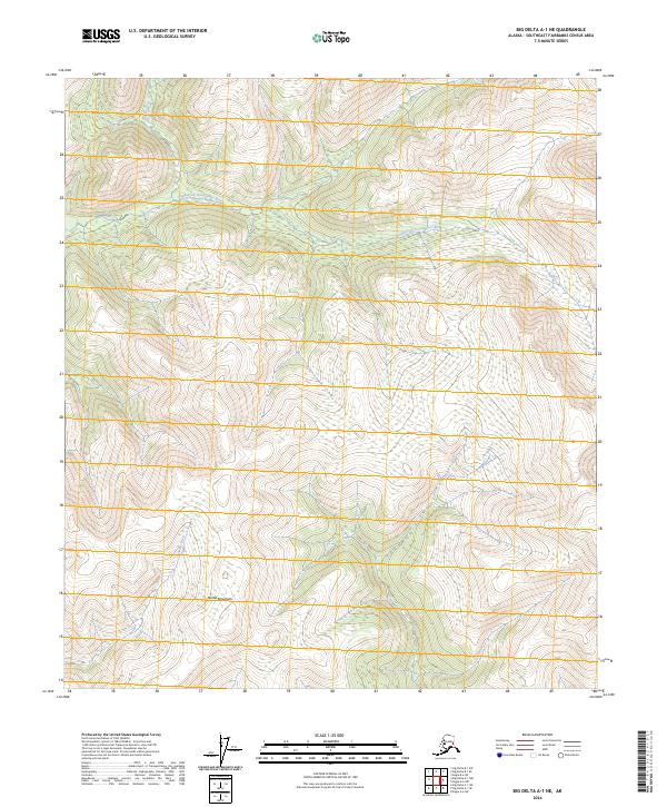 Big Delta A-1 NE, AK — USGS 7.5-minute topo (2024)