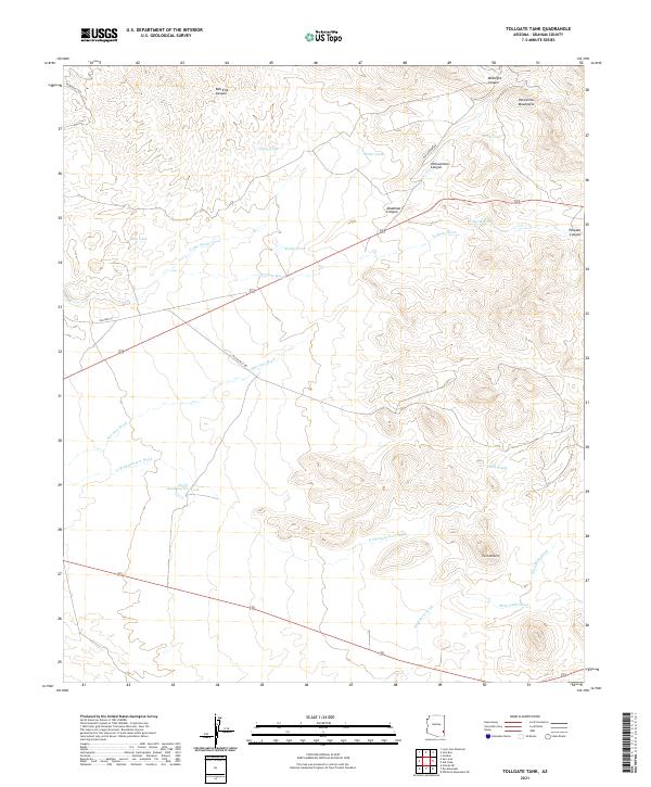 Tollgate Tank, AZ — USGS 7.5-minute topo (2021)