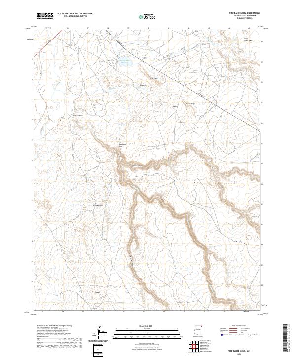Fire Dance Mesa, AZ — USGS 7.5-minute topo (2021)