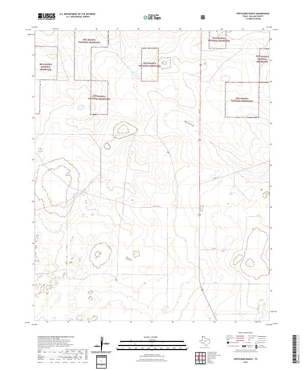 Pritchard Ranch, TX — USGS 7.5-minute topo (2022)