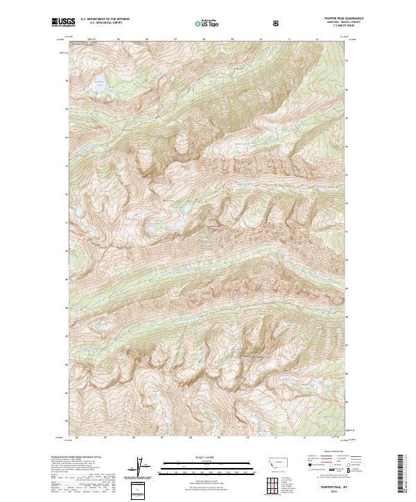 Trapper Peak, MT — USGS 7.5-minute topo (2024)