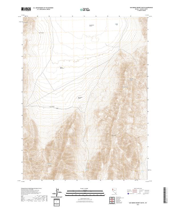 San Emidio Desert South, NV — USGS 7.5-minute topo (2021)