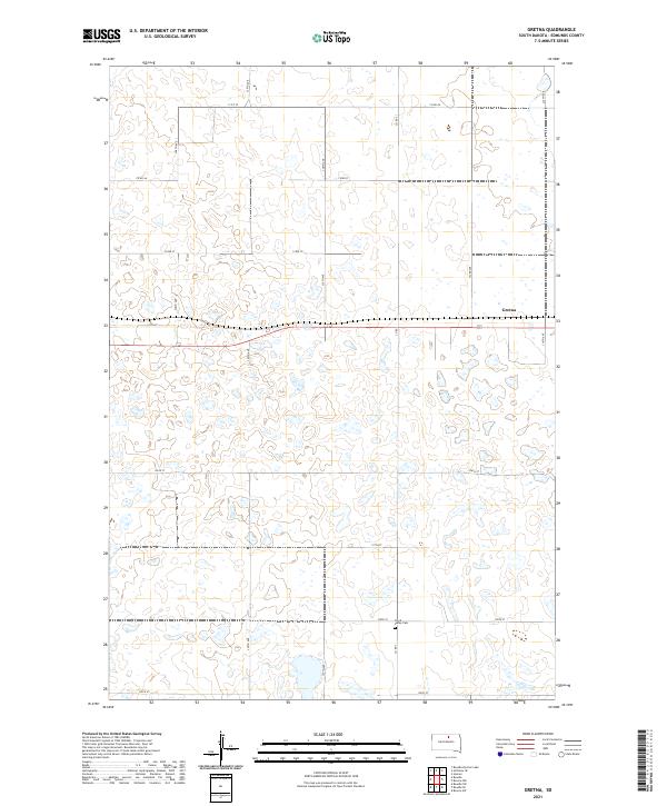 Gretna, SD — USGS 7.5-minute topo (2021)