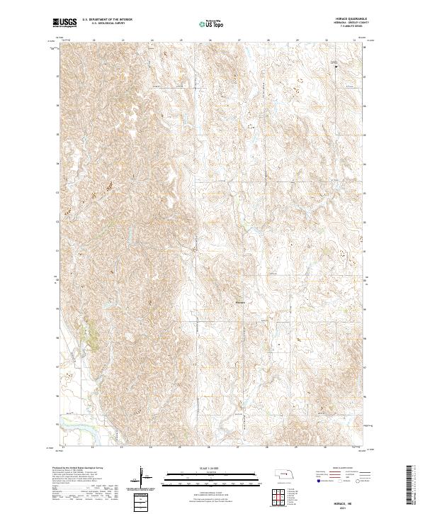 Horace, NE — USGS 7.5-minute topo (2021)
