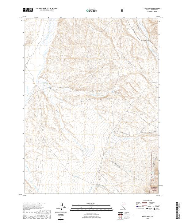 Frost Creek, NV — USGS 7.5-minute topo (2021)