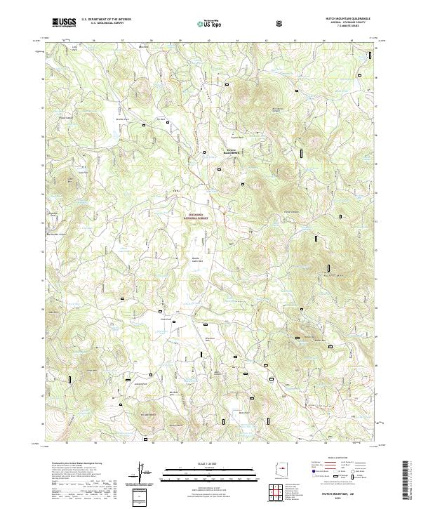 Hutch Mountain, AZ — USGS 7.5-minute topo (2021)