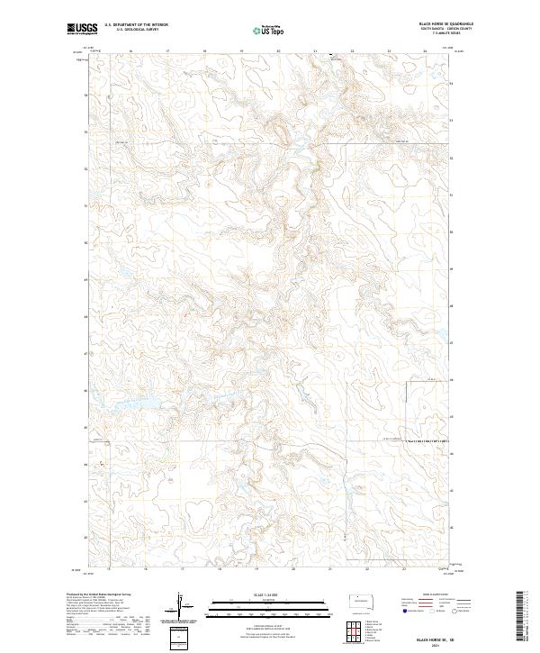 Black Horse SE, SD — USGS 7.5-minute topo (2021)
