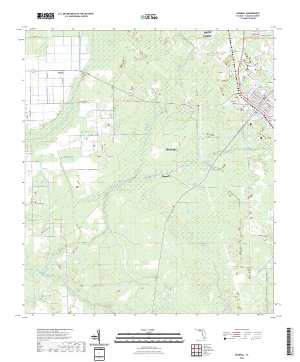 Bunnell, FL — USGS 7.5-minute topo (2024)