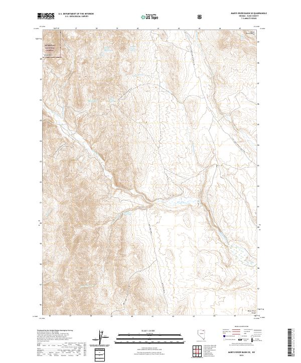 Marys River Basin SE, NV — USGS 7.5-minute topo (2021)
