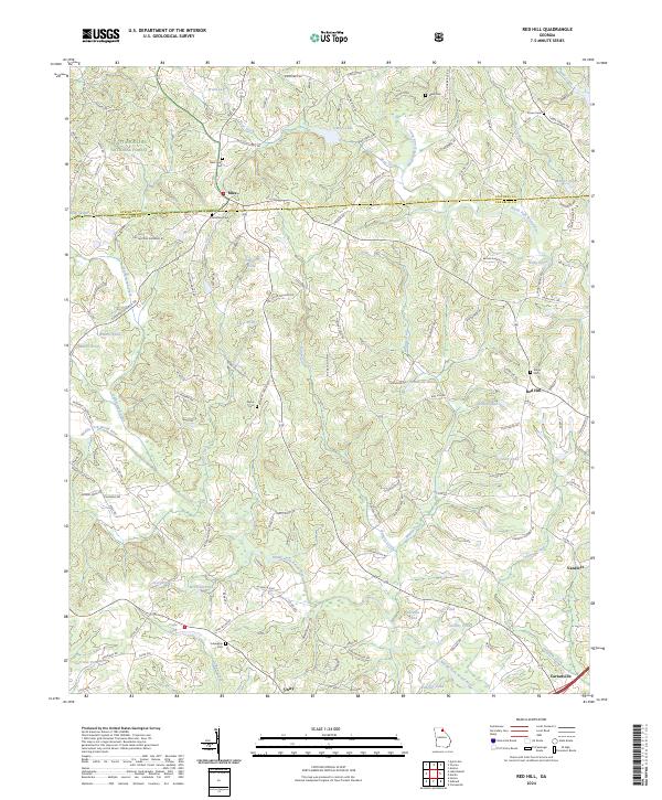 Red Hill, GA — USGS 7.5-minute topo (2024)