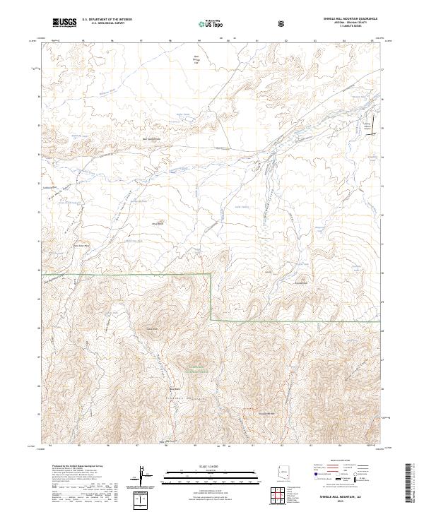Shingle Mill Mountain, AZ — USGS 7.5-minute topo (2023)