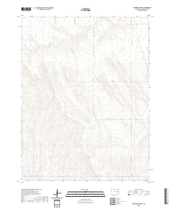 Sevenmile Ranch, CO — USGS 7.5-minute topo (2022)